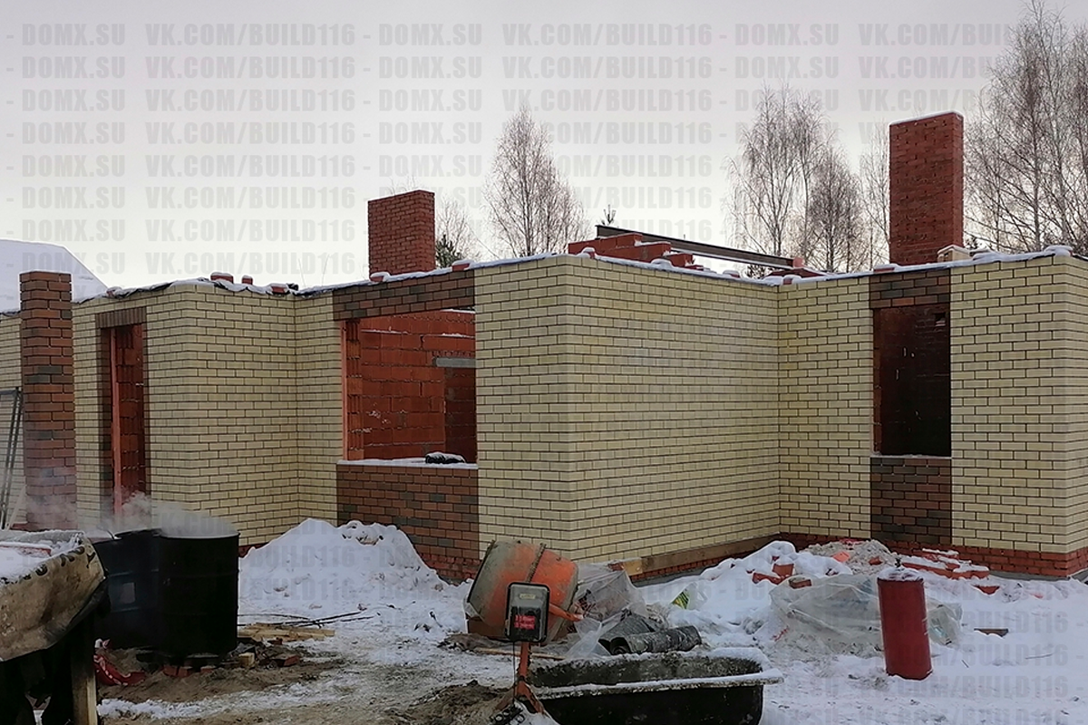 Строительство одноэтажного дома с 16 углами